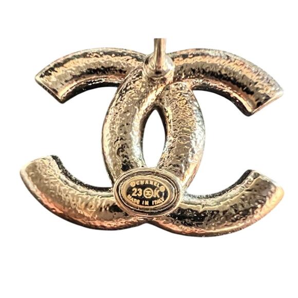 Chanel Silver & Black Crystal CC Stud Earrings Fall/Winter 2023 (CCXX035) - Picture 6 of 6